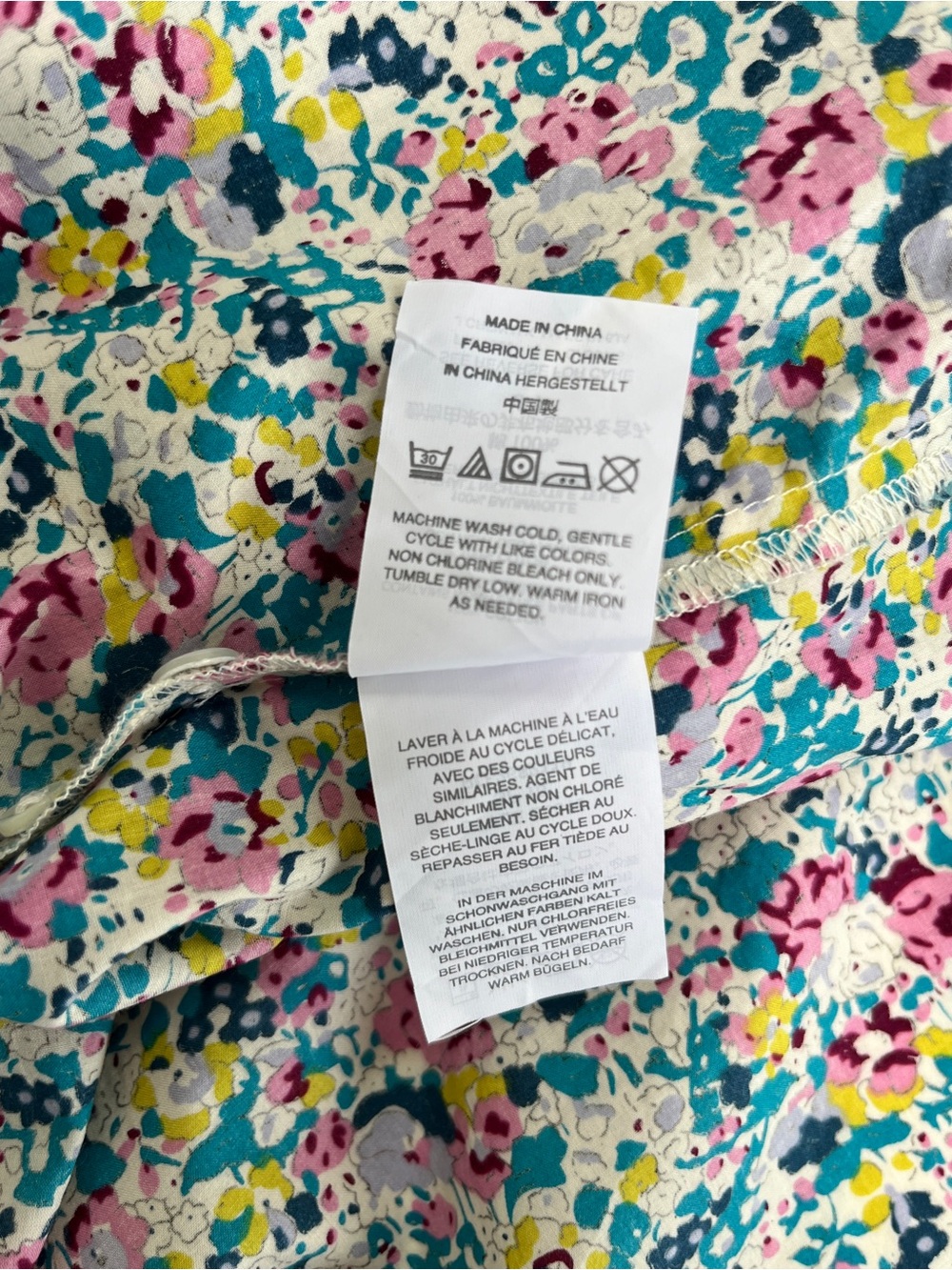 J. Crew Liberty of London, art fabric shirt, size 10 - Picture 6 of 9